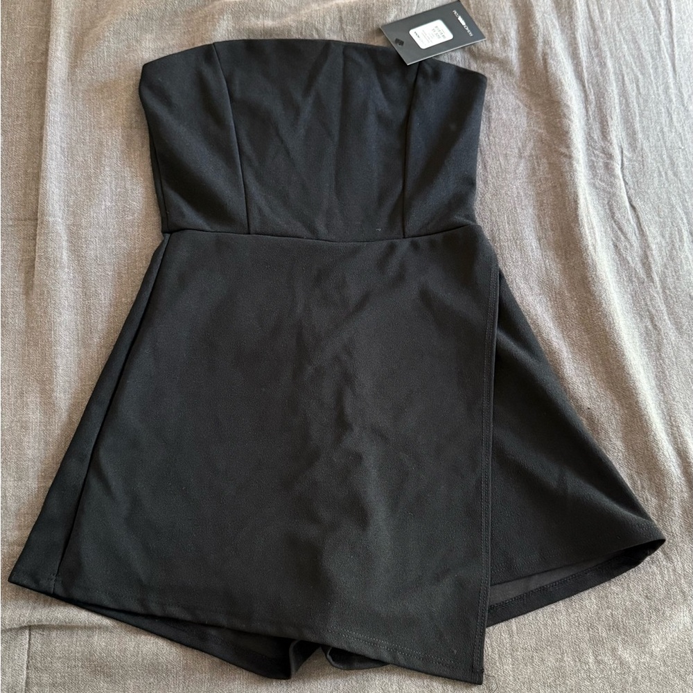 Fashion Nova Black Tube Romper